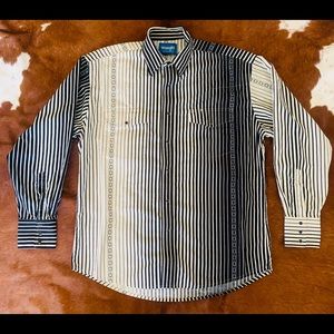 WRANGLER Striped Vintage Pearl Snap